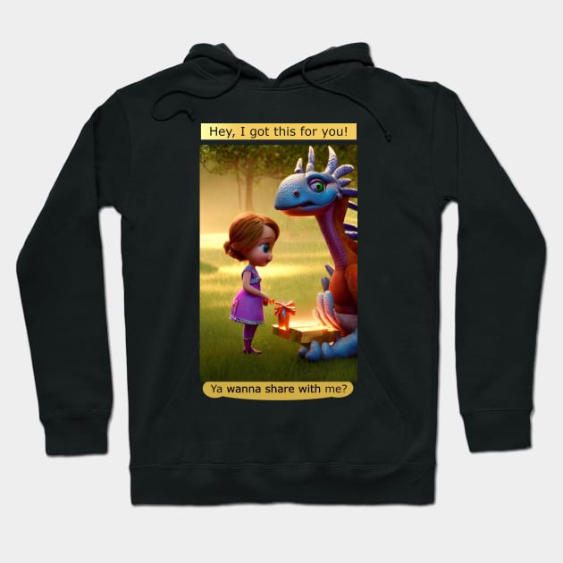 Sharing with Imaginary friend version 1 Hoodie by Parody-is-King